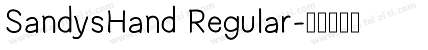 SandysHand Regular字体转换